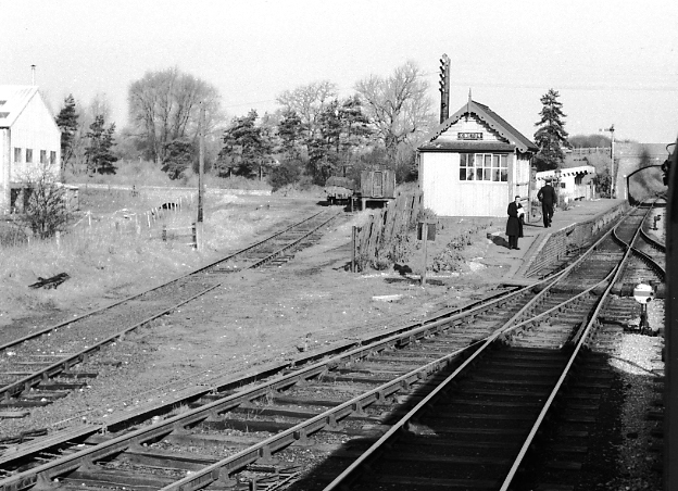 View of the single siding goods yard that lay behind the up platform