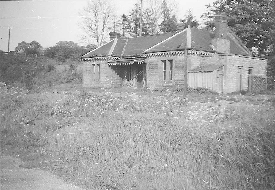 View taken from the small goods yard of Kineton station's abandoned main passenger building