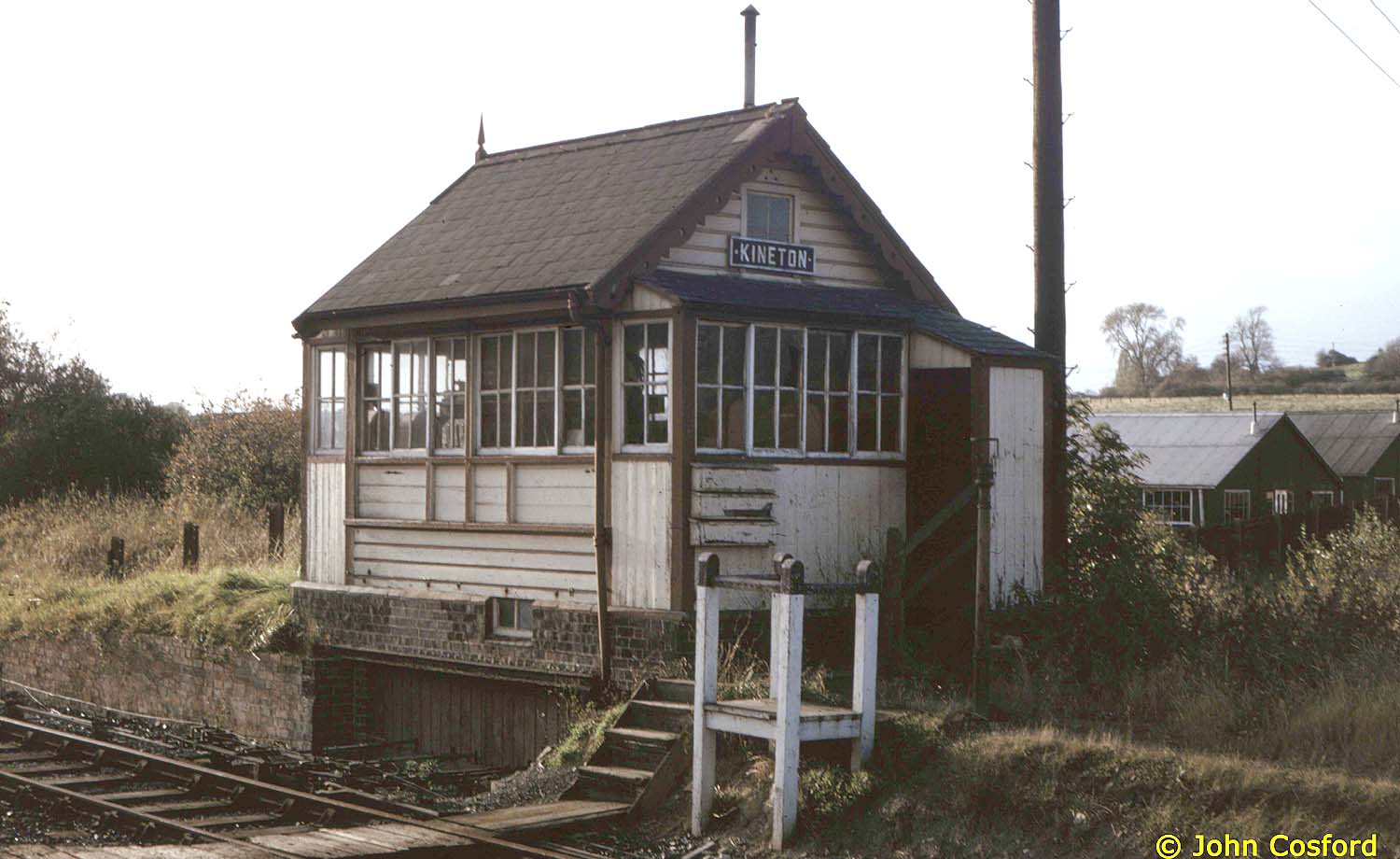 Kineton Station: A colour view of Kineton station with the signalman's ...