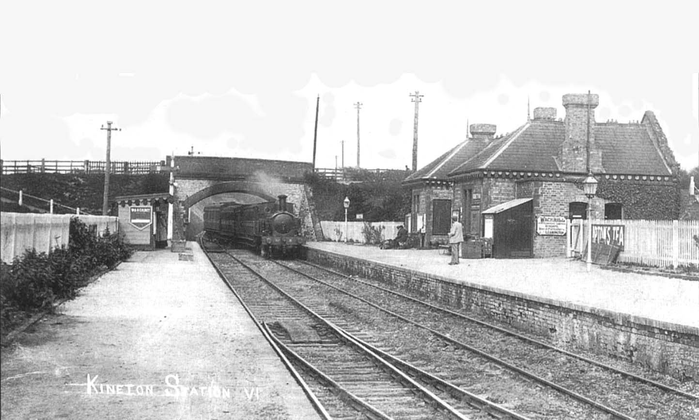 Kineton Station: An early 1900s view of Kineton station as a train from ...