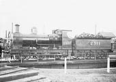 Another view of ex-SMJ 0-6-0 No 2311 formerly SMJ No 18 on the turntable at the shed 8th April 1924