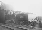 View of ex-SMJ 0-6-0 No 2311, formerly SMJ No 18, standing on No 4 road outside the shed on 8th April 1924