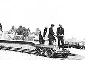 A platelayers' pump trolley at Towcester which was a similar model to that operated by the PW gang at Kineton