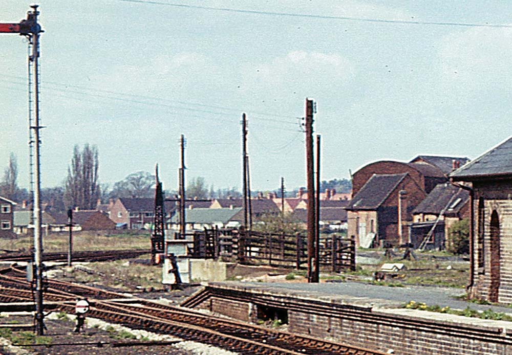 Close up showing the remains of the cattle dock and some of the goods yard buildings