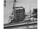 Close up showing the water tank and the ramp which led up to the machine room beneath on 23rd June 1952