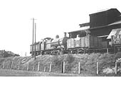 Ex-MR 3F 0-6-0 No 3521 shunts a 'Loco' coal wagon at Stratford upon Avon shed on 15th May 1942