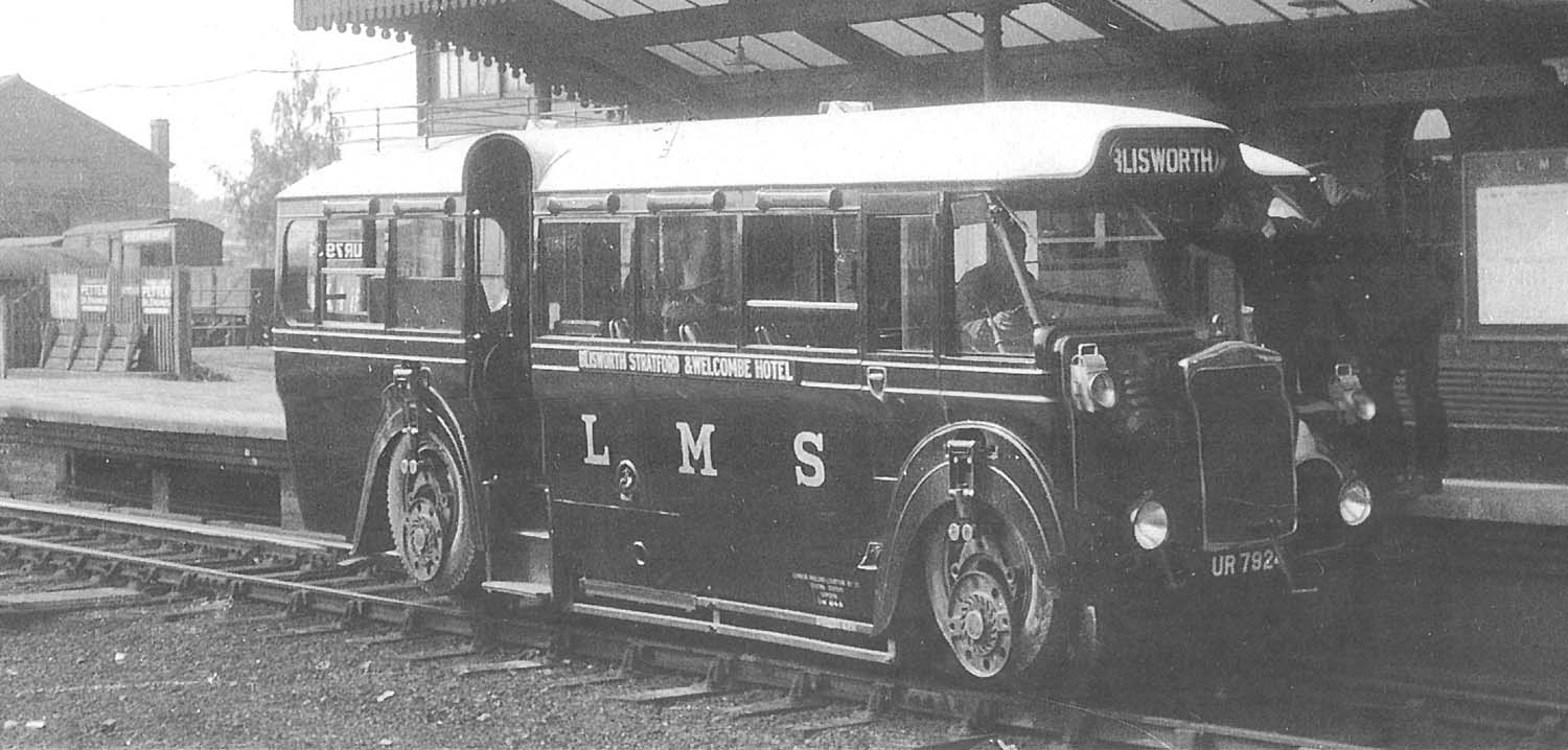 The Ro-Railer undergoing fare-paying trials on the route between Blisworth, Stratford upon Avon and the Welcombe Hotel