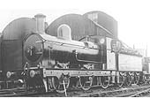Ex-E&WJR 0-6-0 No 17 draws forward from the siding which ran alongside the shed on 16th September 1922