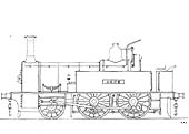 Drawing of E&WJR's 2-4-0T built by the Yorkshire Engine Company to be used on the Broom to Stratford extension