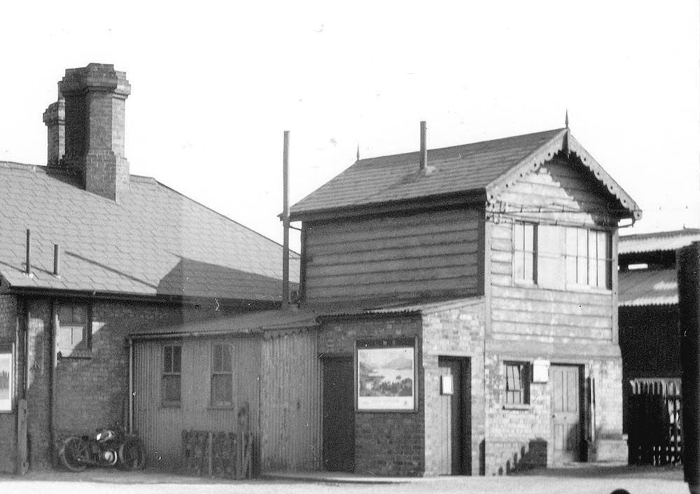 Close up showing the outside of the former E&WJR signal box which was decommissioned in 1910