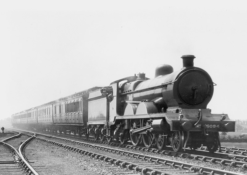 Ex-Great Central 4-4-2 Class C4/2 No 6094 passes throughBraunston & Willoughby on an up express service circa 1928