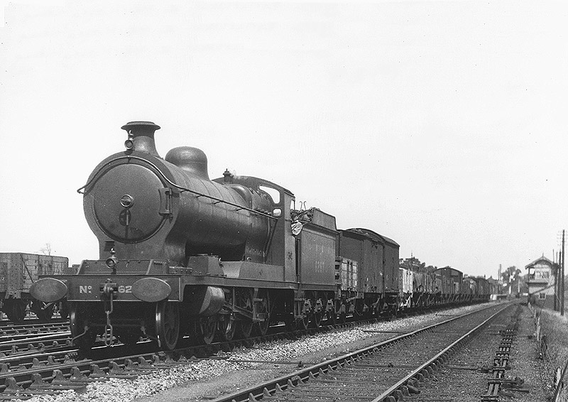 Ex-ROD 2-8-0 Class O4/3 No 6257 is seen passing Braunston & Willoughby on an up goods train circa 1928