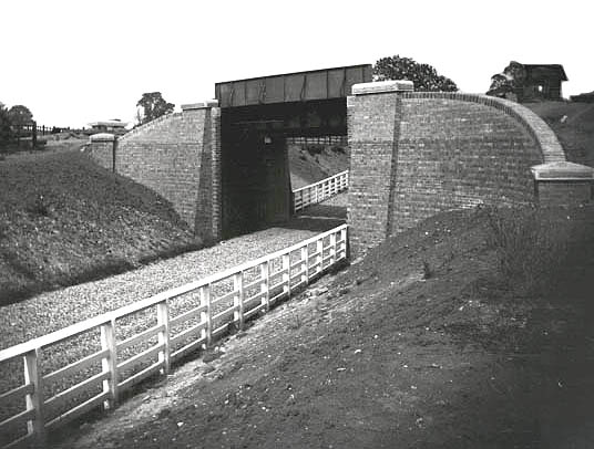 The plate girder overbridge erected to cross the Nethercote to Wolfhampton road
