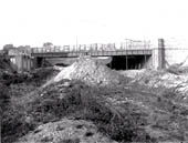 Looking north towards bridge No 455, the structure carrying Hillmorton Road over the new station