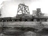 View of Shaft No 4 during the construction of Catesby tunnel showing the headgear and other related structures