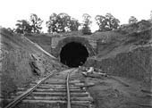 View of the northern portal of Catesby tunnel and the poorly laid contractor's temporary track in August 1896