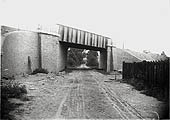 The single span plate girder bridge which carried the GC's main line over the LNWR's branch line to Weedon