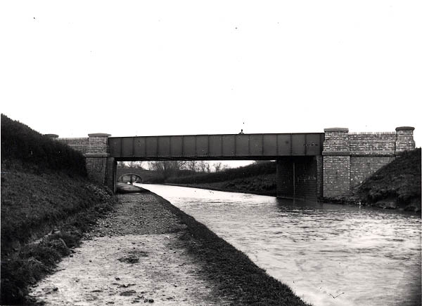 Looking west at the completed girder bridge which carried the London Extension 