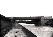 Looking west at the completed girder bridge which carried the London Extension over the Grand Union Canal
