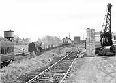 Looking in the direction of London along the siding used by open wagons needing access to the fixed crane