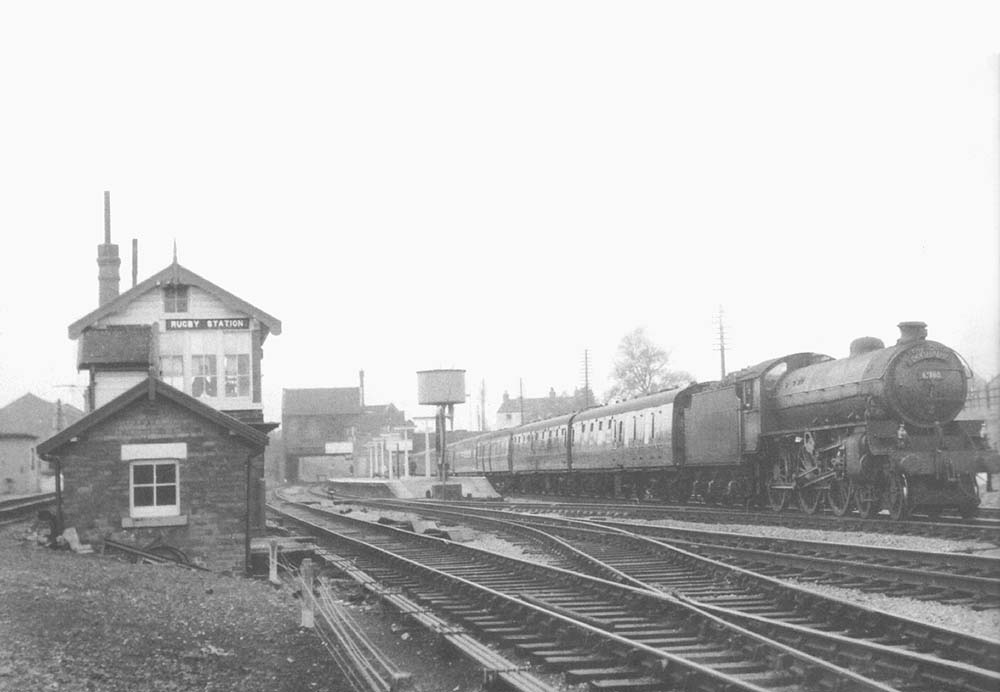 British Railways built 4-6-0 B1 No 61380 heads the up 'The South Yorkshireman' through Rugby circa 1957