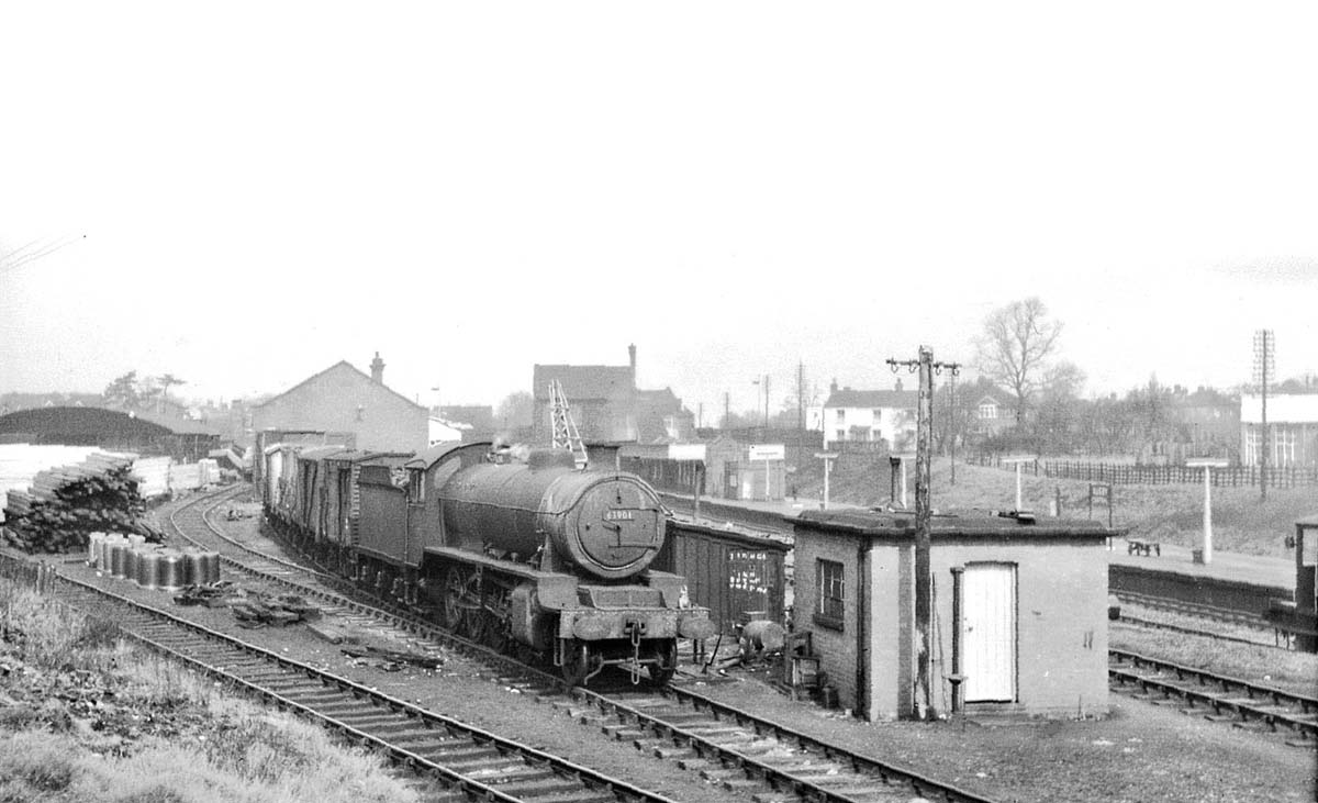 Ex-ROD 2-8-0 No 63901 pauses at Rugby Central goods yard during working a southbound pick-up goods