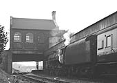 A Caprotti fitted British Railways Standard Class 5 4-6-0 No 73137 is seen on a down working at Rugby Central