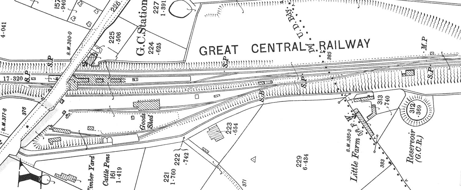 A 1903 25 inches to the mile Ordnance Survey Map of Rugby's Great Central station and goods yard and sidings