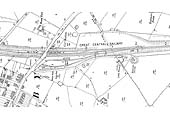 A 1912 25 inches to the mile Ordnance Survey Map of Rugby's Great Central station and goods yard and sidings