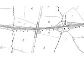 An 1899 Ordnance Survey Map of Staverton Road Signal Cabin showing the route just after the GC opened