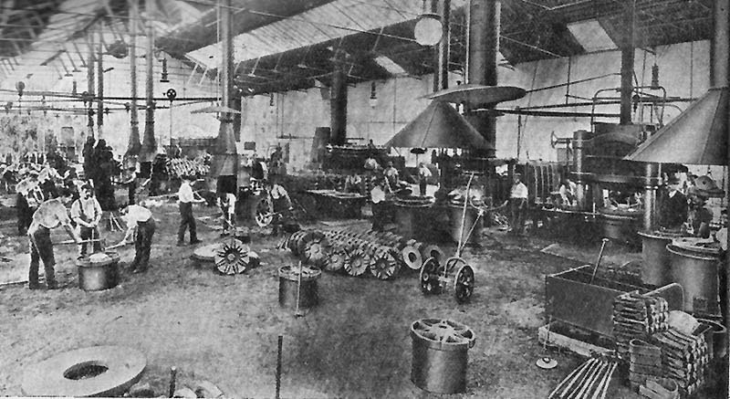 The second of eight photographs showing inside the factory of the Birmingham Railway and Carriage Co Ltd