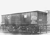 View of a 1924 GWR twenty ton steel open wagon built by the Birmingham Railway Carriage and Wagon Works Co