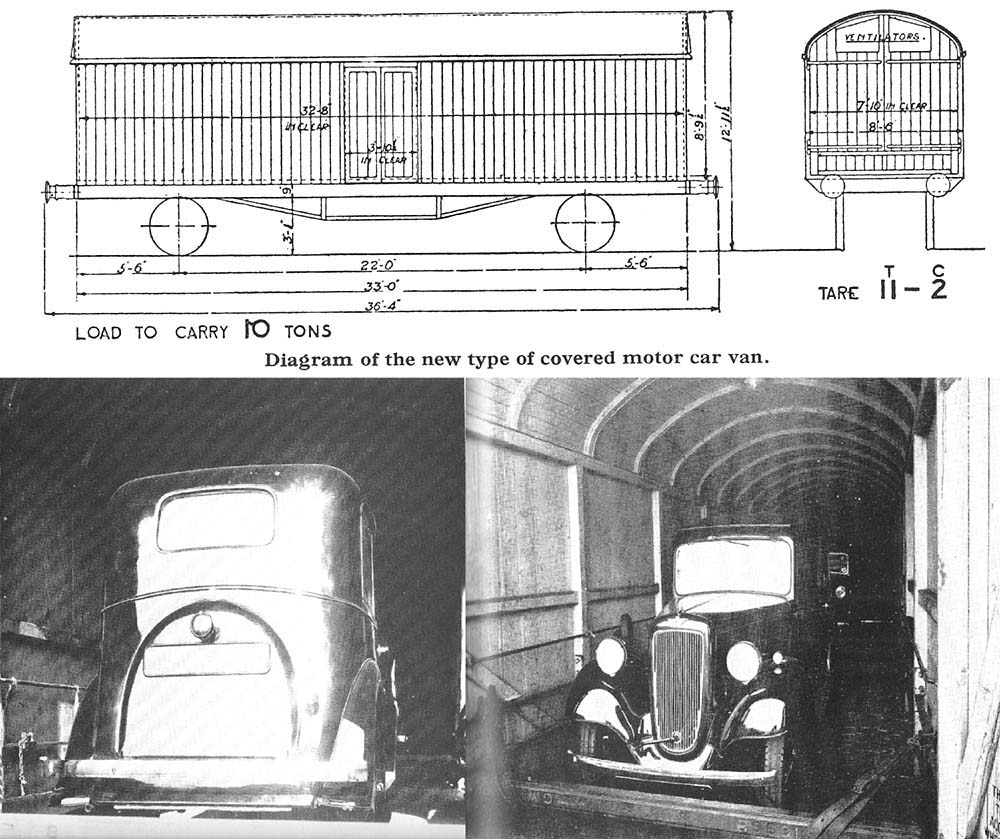 Photographs showing two Austin 10 hp saloon cars loaded in GWR Motor Car Van No 116968