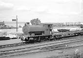 Seventh of seven views of Peckett 0-4-0ST No 2119 shunting in Bromford Tube's sidings in the early 1960s