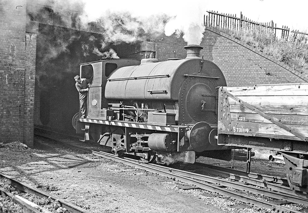 Fifth of seven views of Peckett 0-4-0ST No 2119 shunting in Bromford Tube's sidings in the early 1960s
