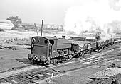 Sixth of seven views of Peckett 0-4-0ST No 2119 shunting in Bromford Tube's sidings in the early 1960s