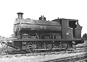 Peckett 0-6-0ST No 3 - Works No 1586 - is seen standing in the yard at Newdigate Colliery on 30th August 1962