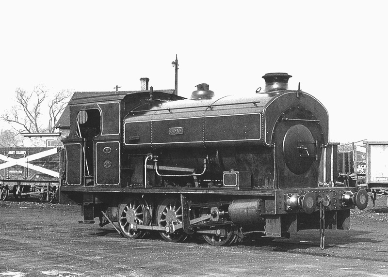 Avonside 0-6-0ST Works No 2048 'Joan' is seen standing between duties in Arley Colliery's yard on 5th March 1967