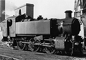 British Railways built 0-6-0T No 1509 is seen whilst in steam standing behind classmate No 1501 alongside the main shaft