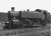 Ex-GWR 0-6-0PT No 1509 is seen standing in the yard on 6th May 1963 two months after arriving at Coventry Colliery