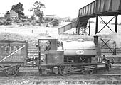 Bagnall 0-4-0ST No 1 is seen working hard shunting empty seven plank wagons in Coventry Gasworks' sidings