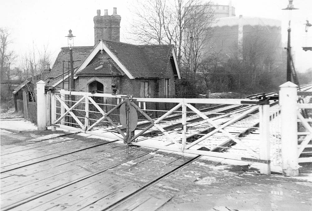 View of the ex-LNWR Gate Keepers Crossing Cottage on the right hand side of Bedlam Lane which led to the old bone mill
