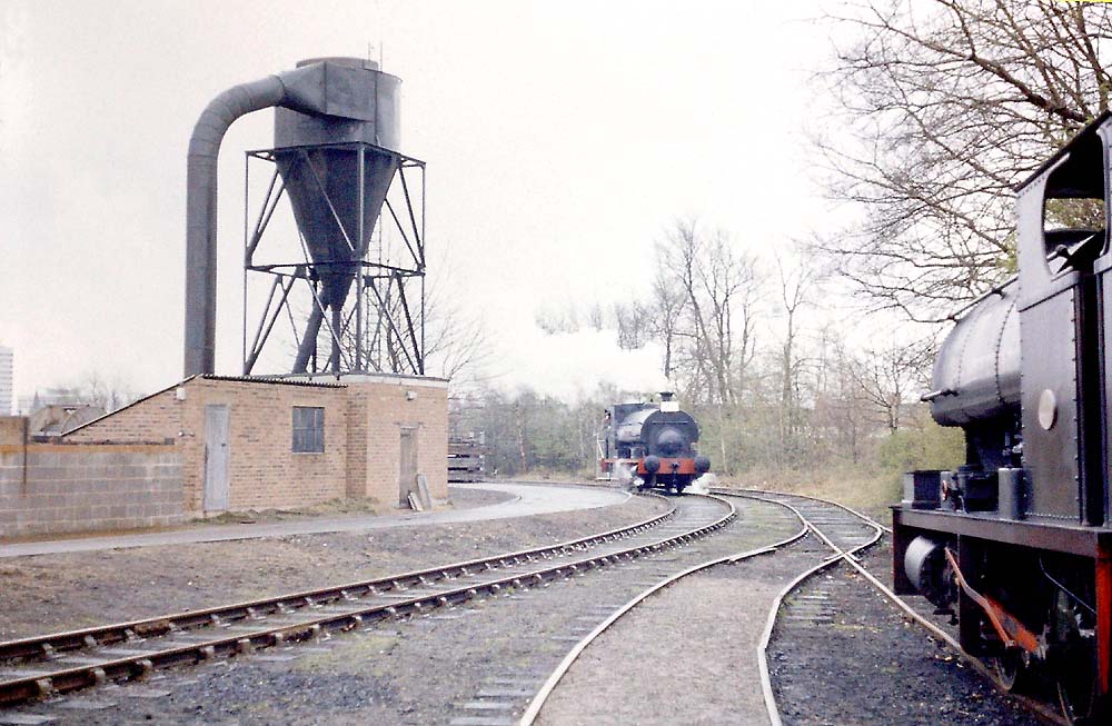 Peckett 0-4-0ST, Works No 1722, 'Rocket' approaches Foleshill shed and the photographer on 8th April 1972
