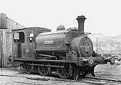 View of 0-6-0ST Hunslet No 498 'Goog Luck' complete with original pattern smokebox door at Clara pit in 1956