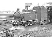 Robert Stephenson & Hawthorns 0-6-0T 'CBES No 7' is seen shunting wagons at Hams Hall Power Station