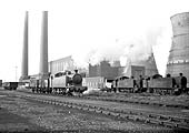 Another view of CEGB No 9 shunting wagons at Hams Hall Power Station on an unknown date in 1972