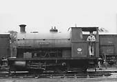 Pecjkett 0-4-0ST No 9 'Whitby' photographedin the sidings at Harbury Cement Works in September 1950