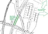 Map showing the location of the original Saltley station and Messrs Joseph Wright & Sons works in Birmingham