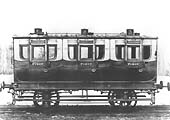 A four-wheel standard gauge First Class carriage built for the Chester & Birkenhead Railway by Joseph Wright & Sons