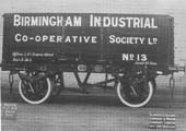 Wagon No 13 built by the Gloucester RC&WCo in 1901 and lettered for the then Industrial Co-operative Society